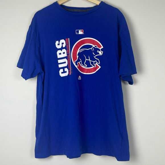 Chicago Cubs Majestic MLB Size XL Tee in Blue - Picture 1 of 8